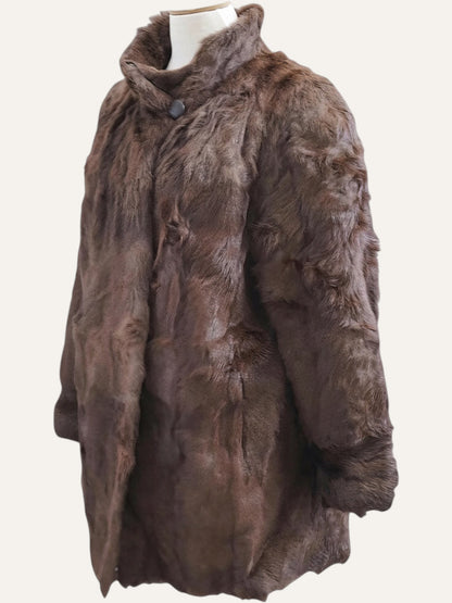 Natural Fur High Neck Coat