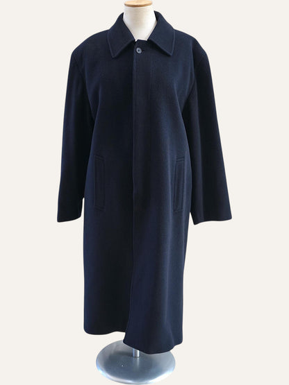 Profilo navy wool raglan coat, front view