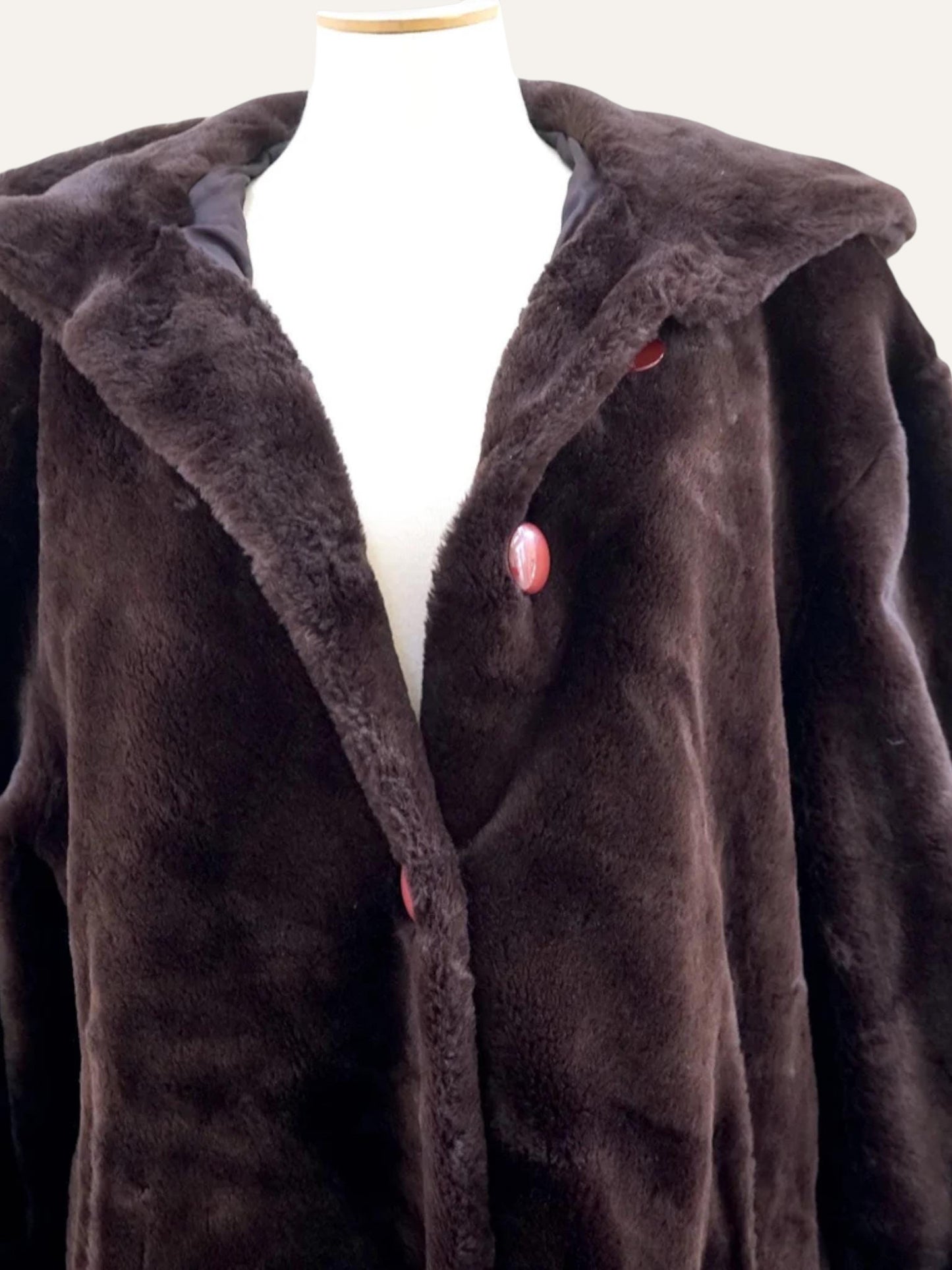 Faux Fur Hooded Coat