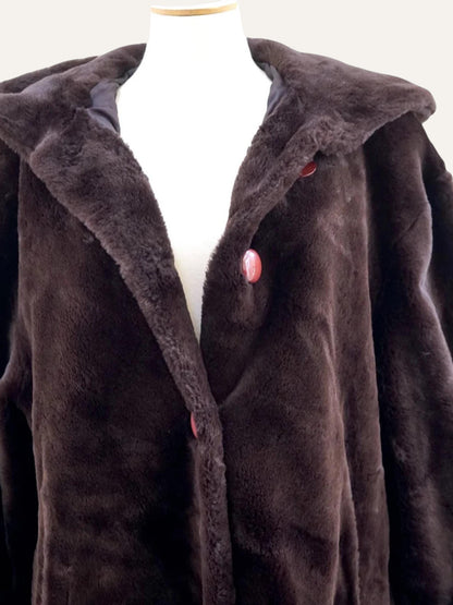 Faux Fur Hooded Coat