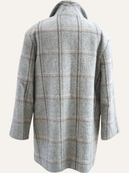 Plaid Wool Peacoat