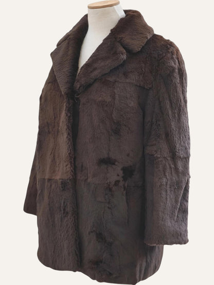 Natural Midi Fur Coat