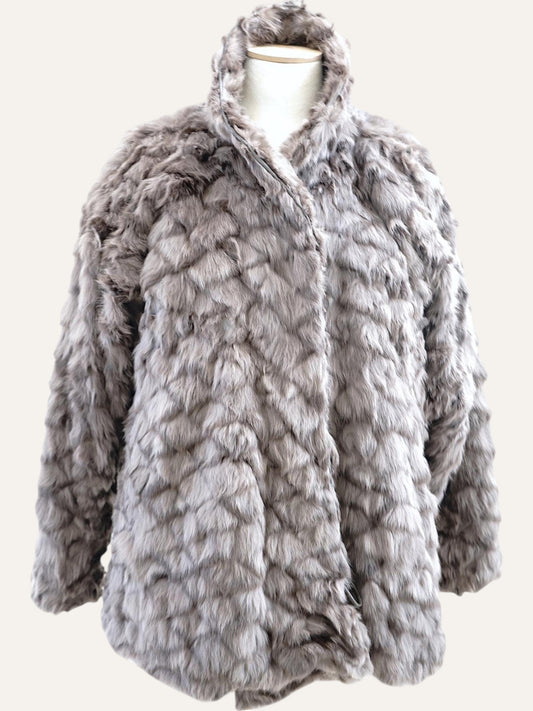90s Rabbit Fur Coat