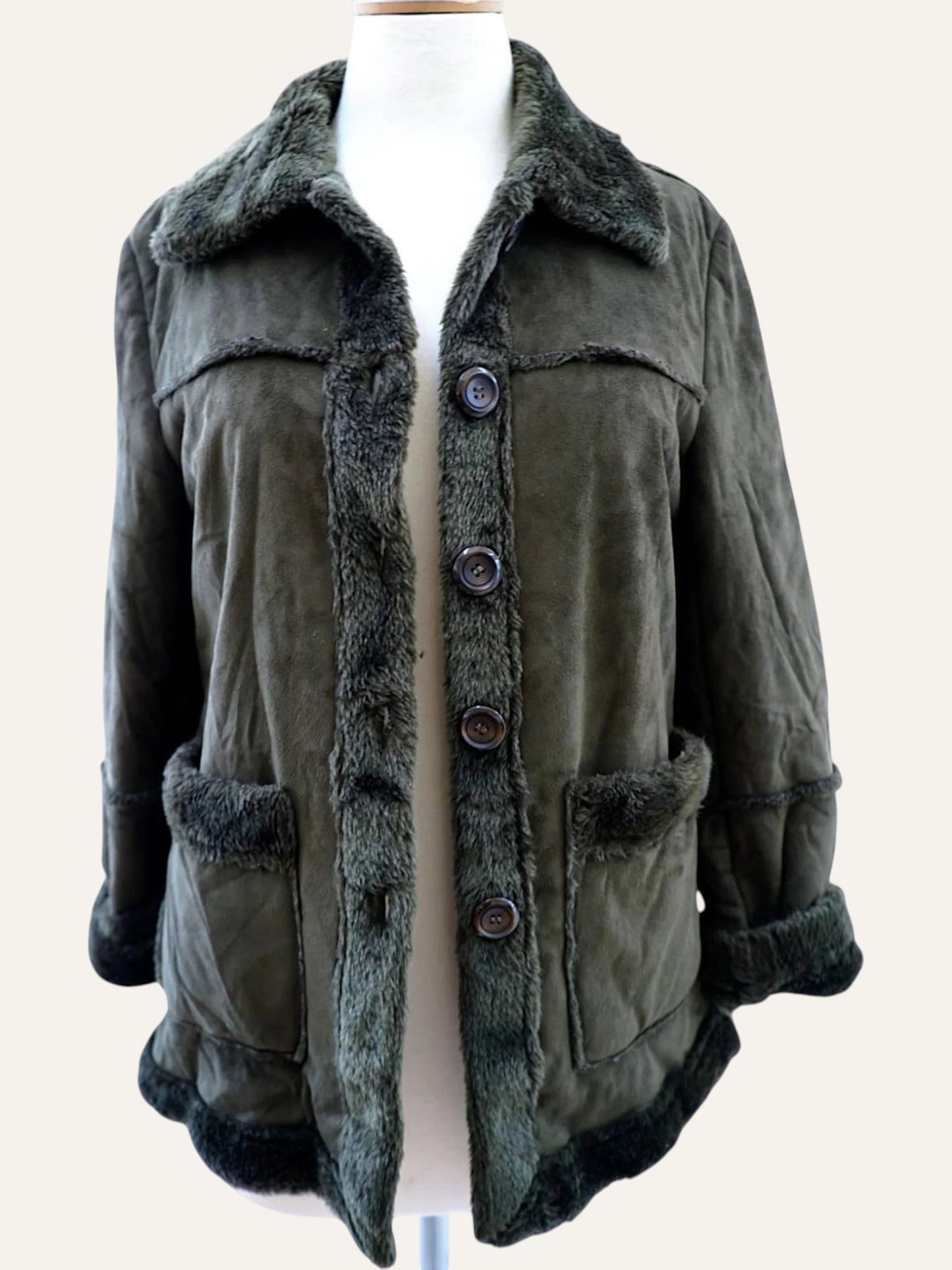Forget Me Not Faux Shearling Coat