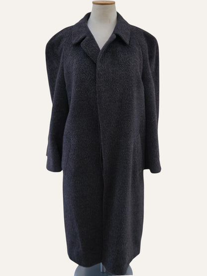 Brushed alpaca and wool coat, fabric texture