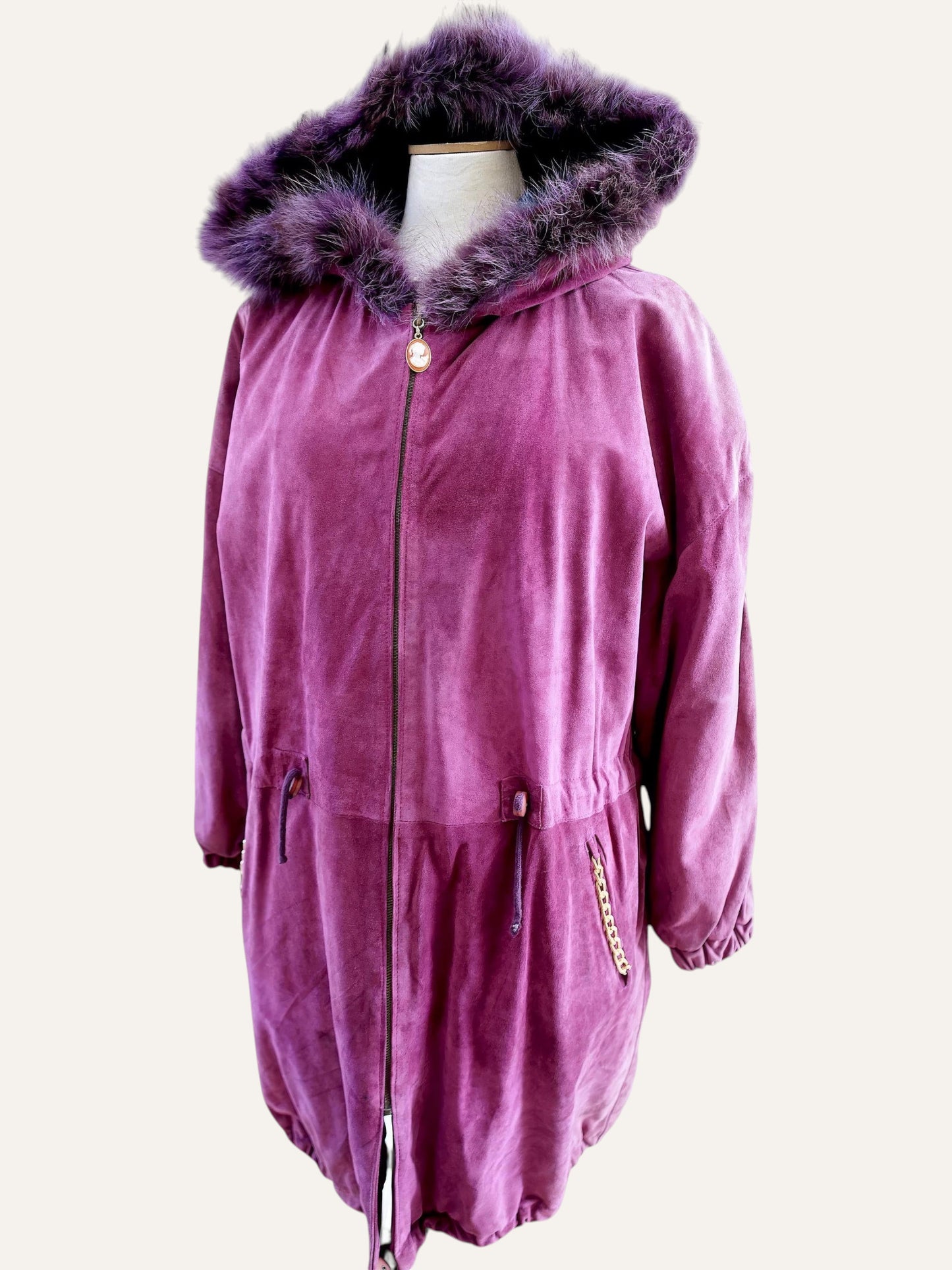 Anni Novanta Suede Leather Coat