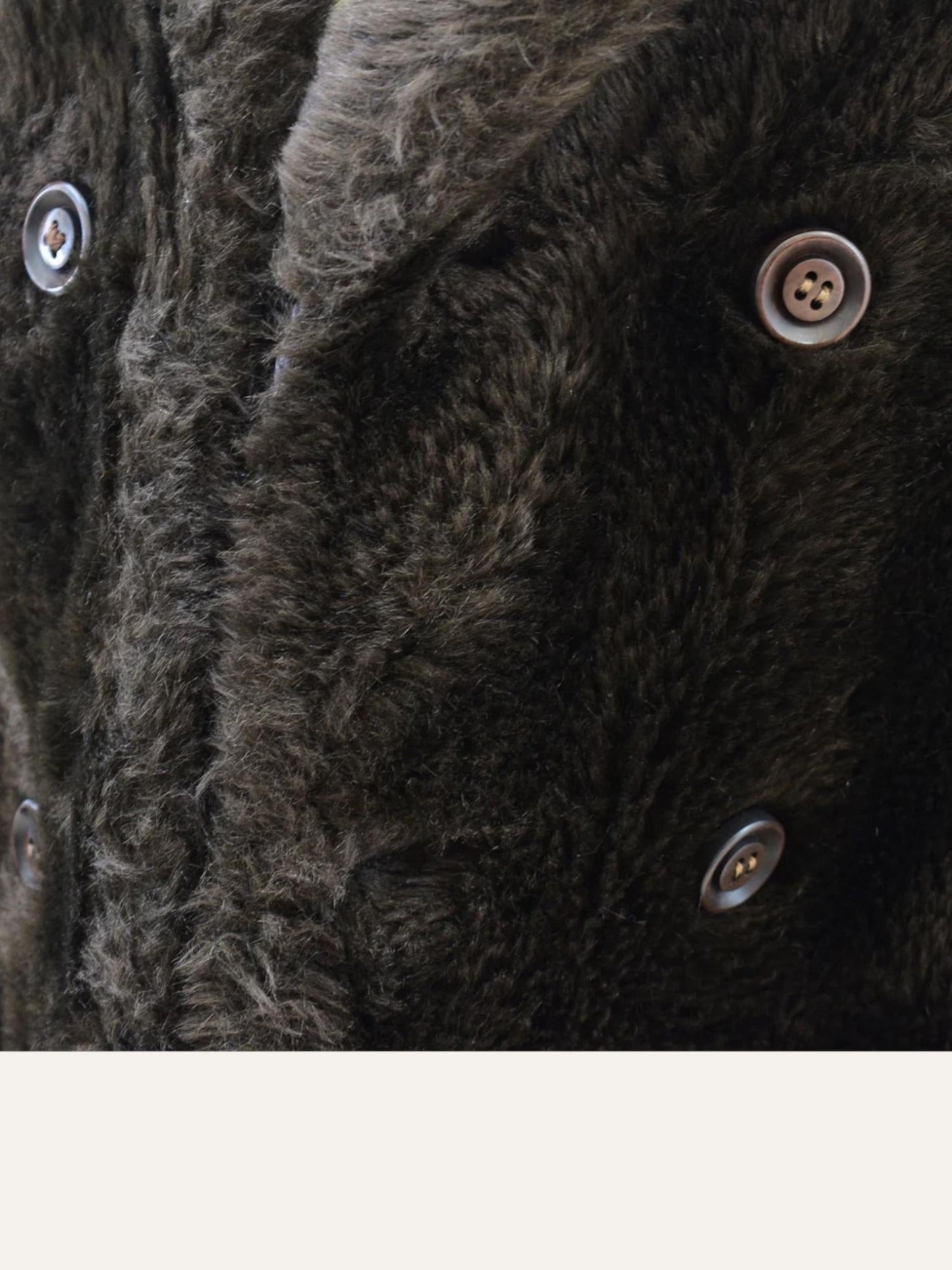 Fur Leather-Trimmed Oversized Coat