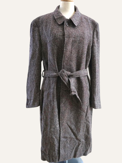 Jvlivs Wool Herringbone Wrap Coat