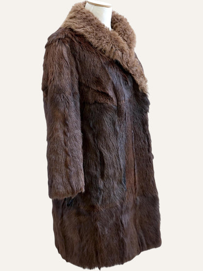 Cinnamon Dual-Fur Coat