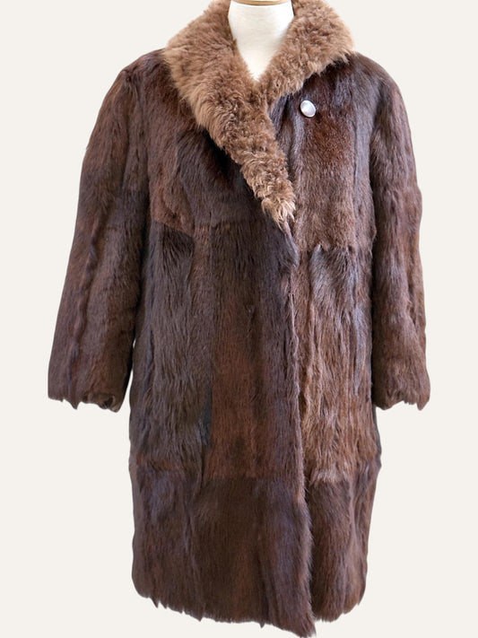 Cinnamon Dual-Fur Coat