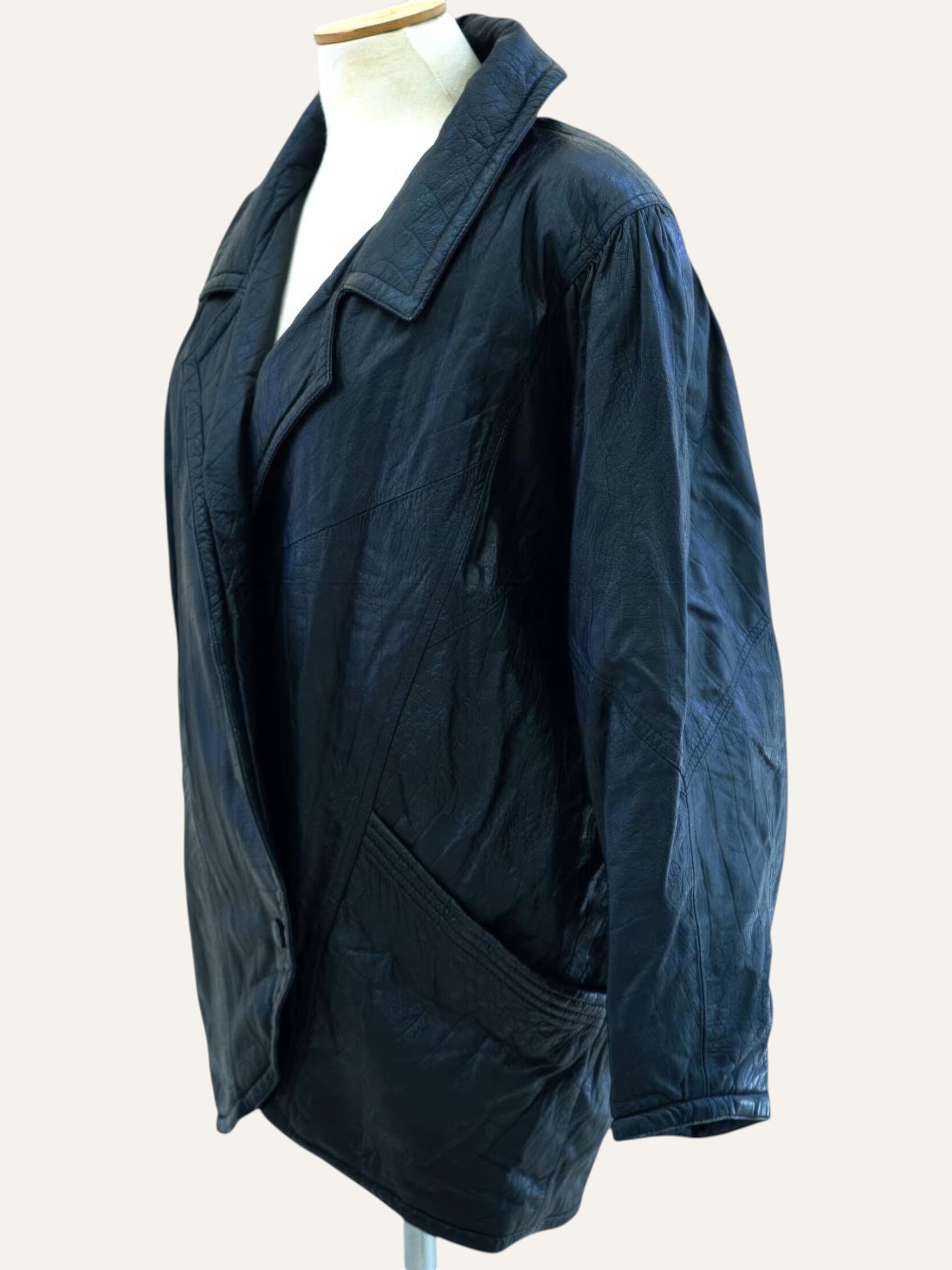 Y2K Oversized Leather Coat