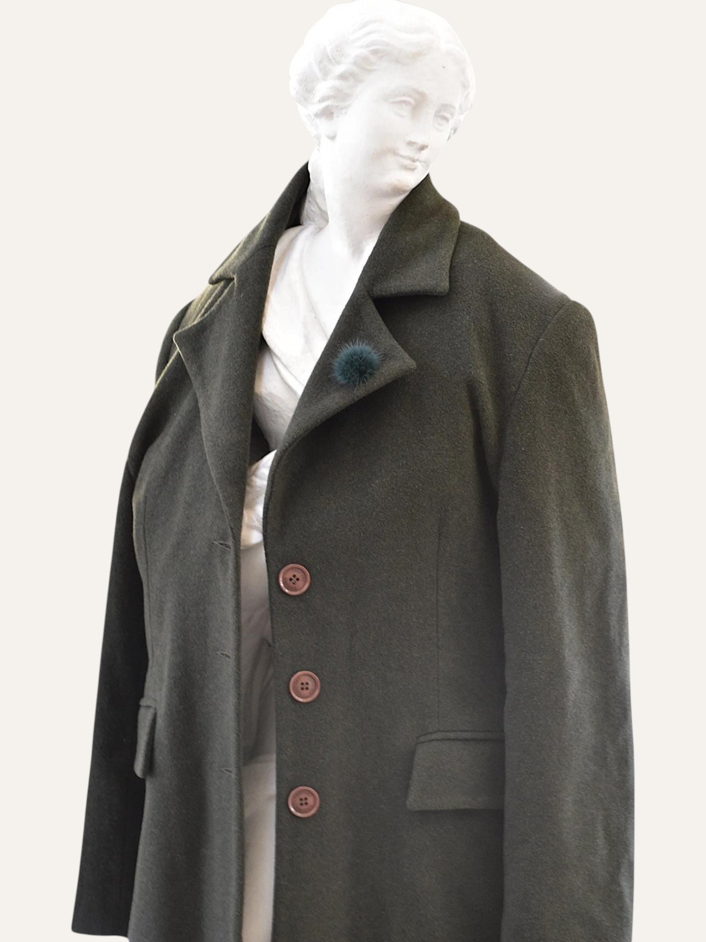 Davina Couture Wool Blend Coat