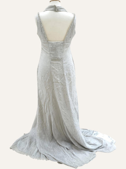 Silk Open Back Maxi Dress
