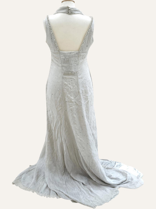 Silk Open Back Maxi Dress