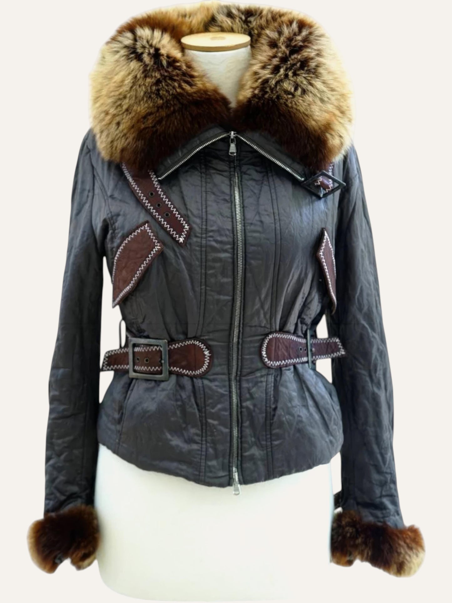 Vera Pellicia Firenze Wrap Leather Jacket