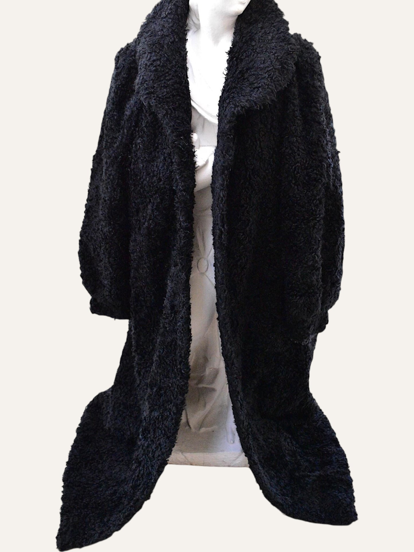Elizabeth Collection Faux Swakara Maxi Coat