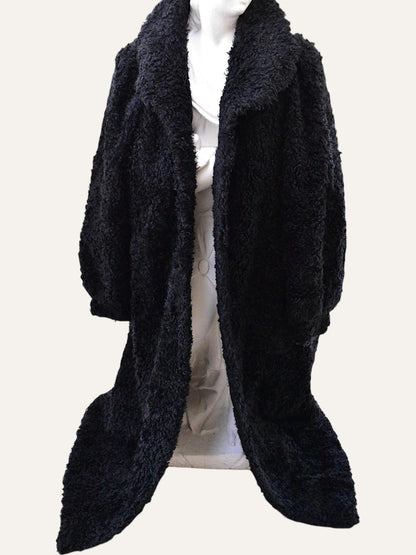 Elizabeth Collection Faux Swakara Maxi Coat