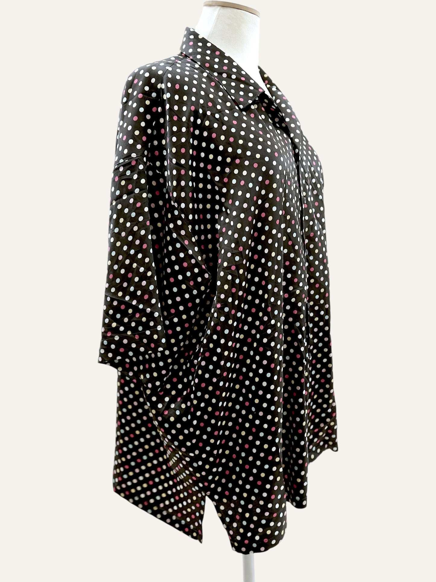Vintage Satin Polka Dot Shirt