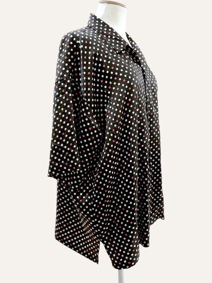 Vintage Satin Polka Dot Shirt
