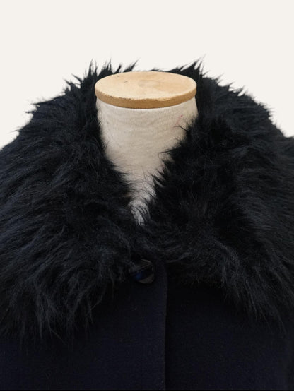 Alba Fornari Virgin Wool & Fur-Collar Coat