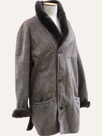Vintage Shearling Aviator Coat