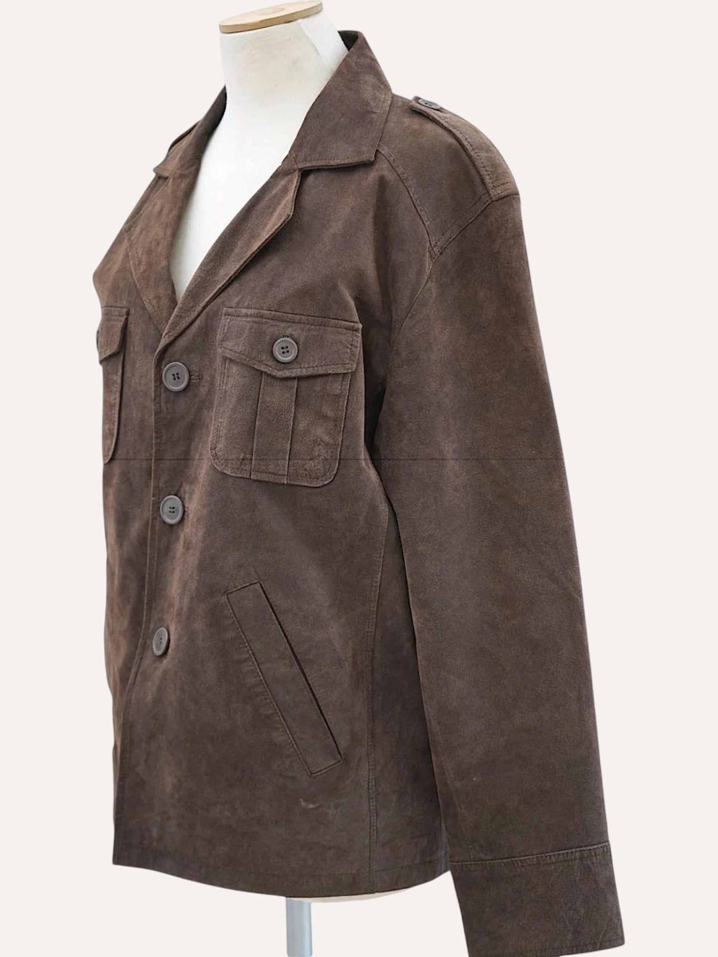 Pig Suede Western Moto Jacket in Tobacco