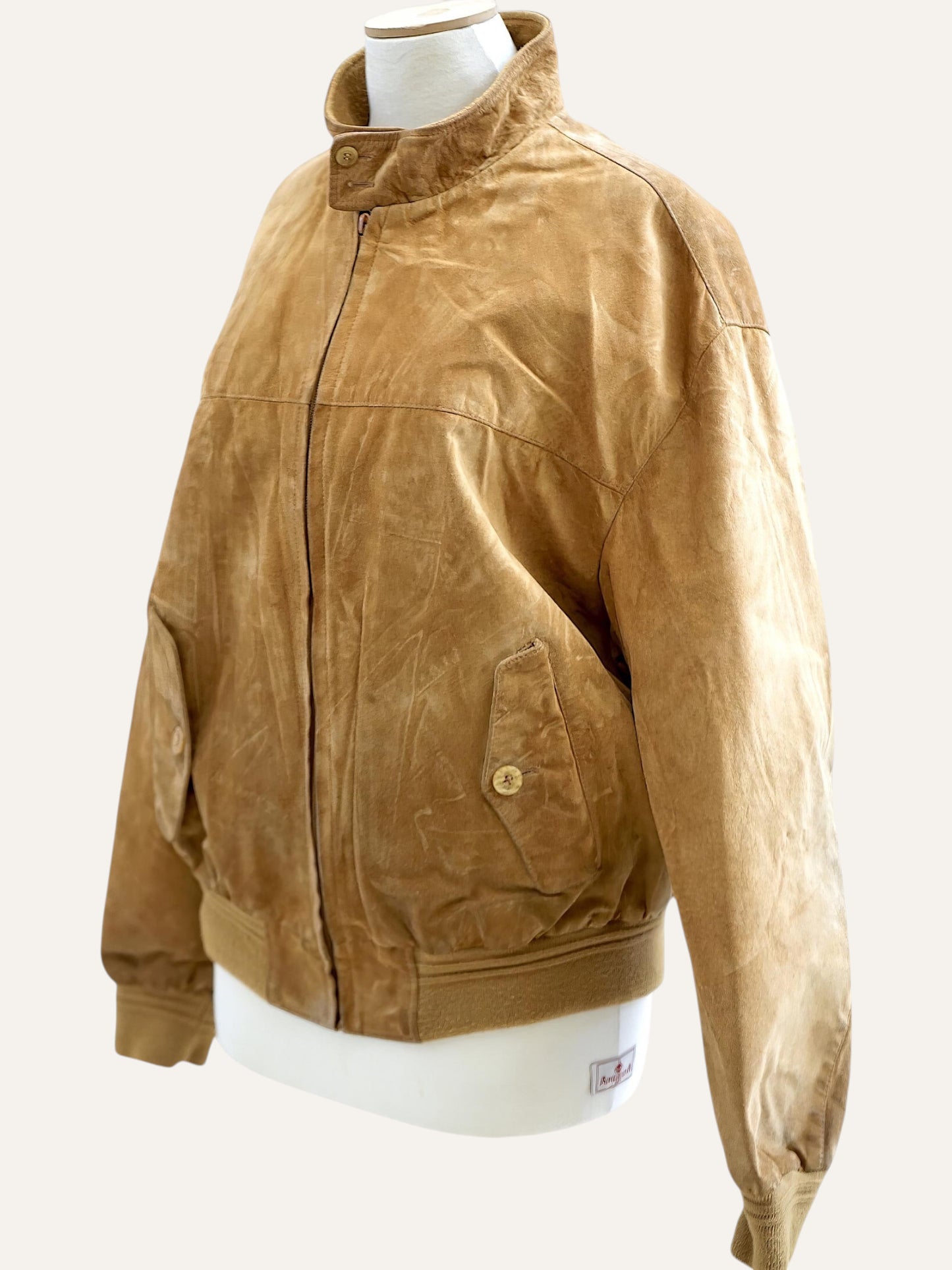 Oversized Suede Leather Bomber