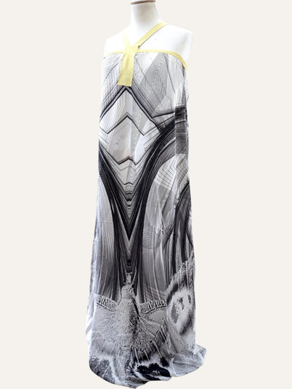 Portami Via Architectural Print Maxi Dress