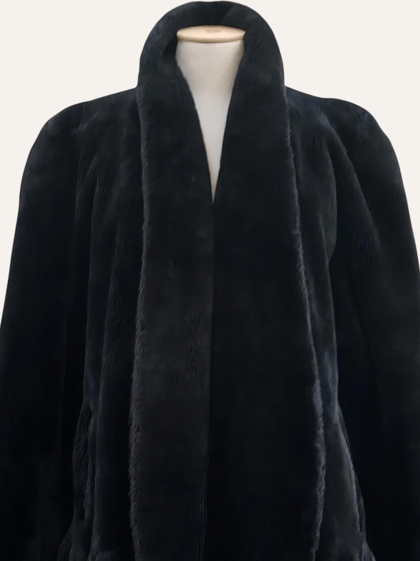 Black Faux Fur Coat