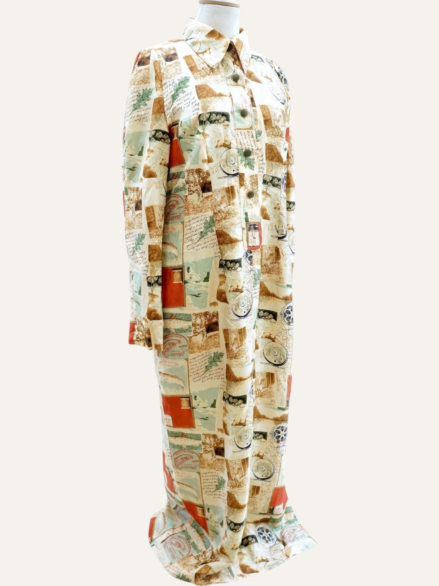 Tailor Made Cinematic Print Silk Maxi Dress