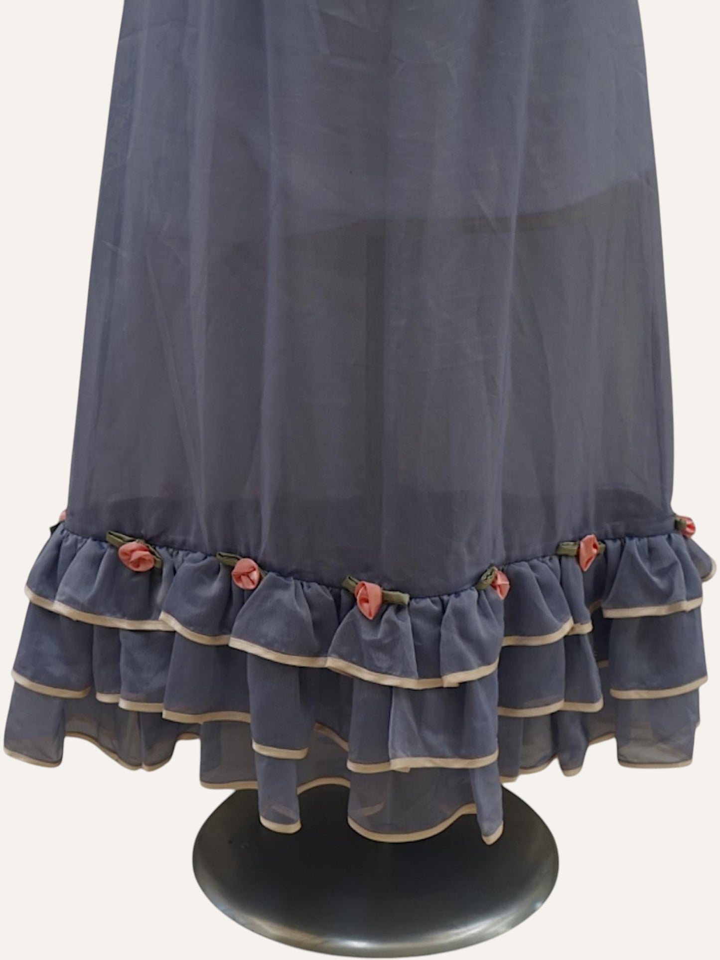 Bespoke Rosebud Strap Organza-Trim Dress