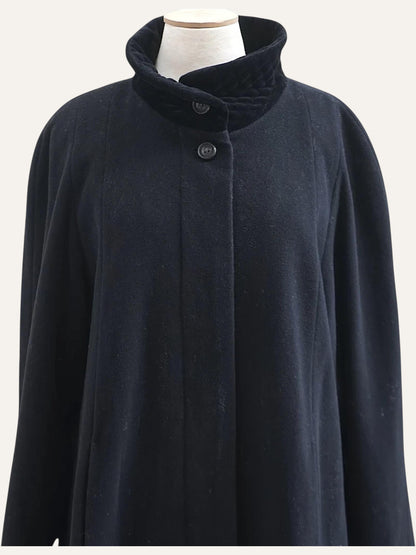 Vintage Charcoal Cashmere & Wool Coat