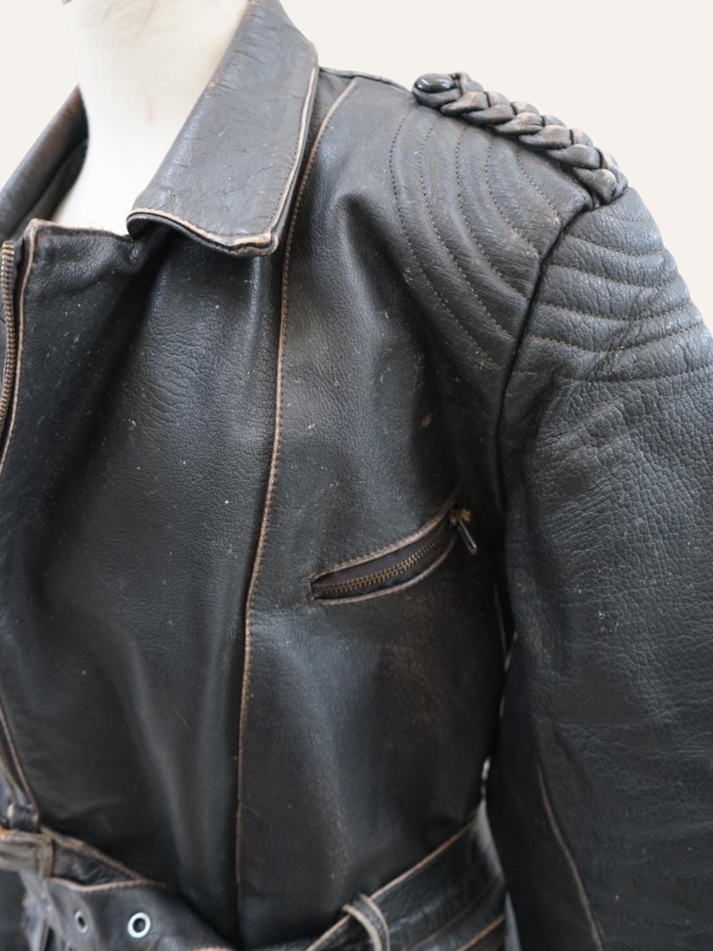 Patina Wrap Leather Jacket