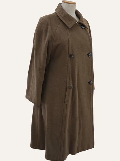 Wool Double-Breasted Raglan Coat