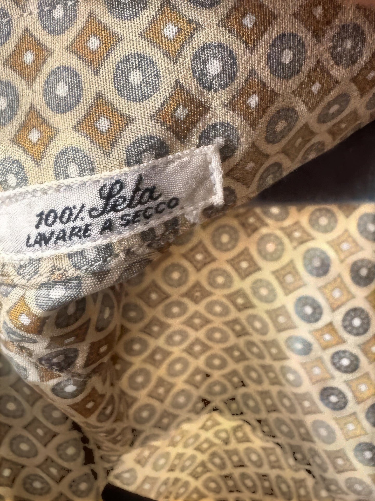 Christian Dior Monsieur Pure Silk Geometric Print Shirt