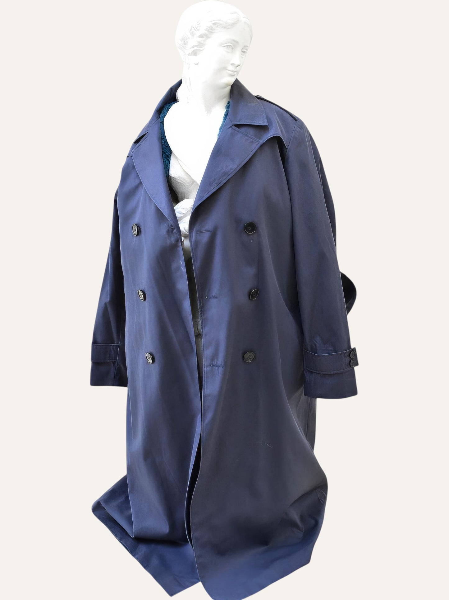Military Trench Coat in Midnight