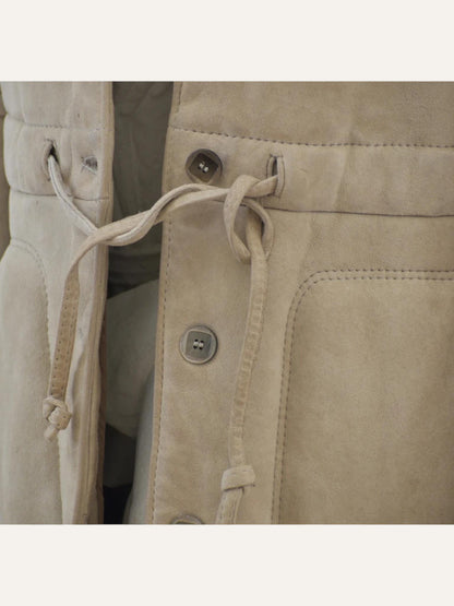 Conda Shearling Maxi Coat in Sand