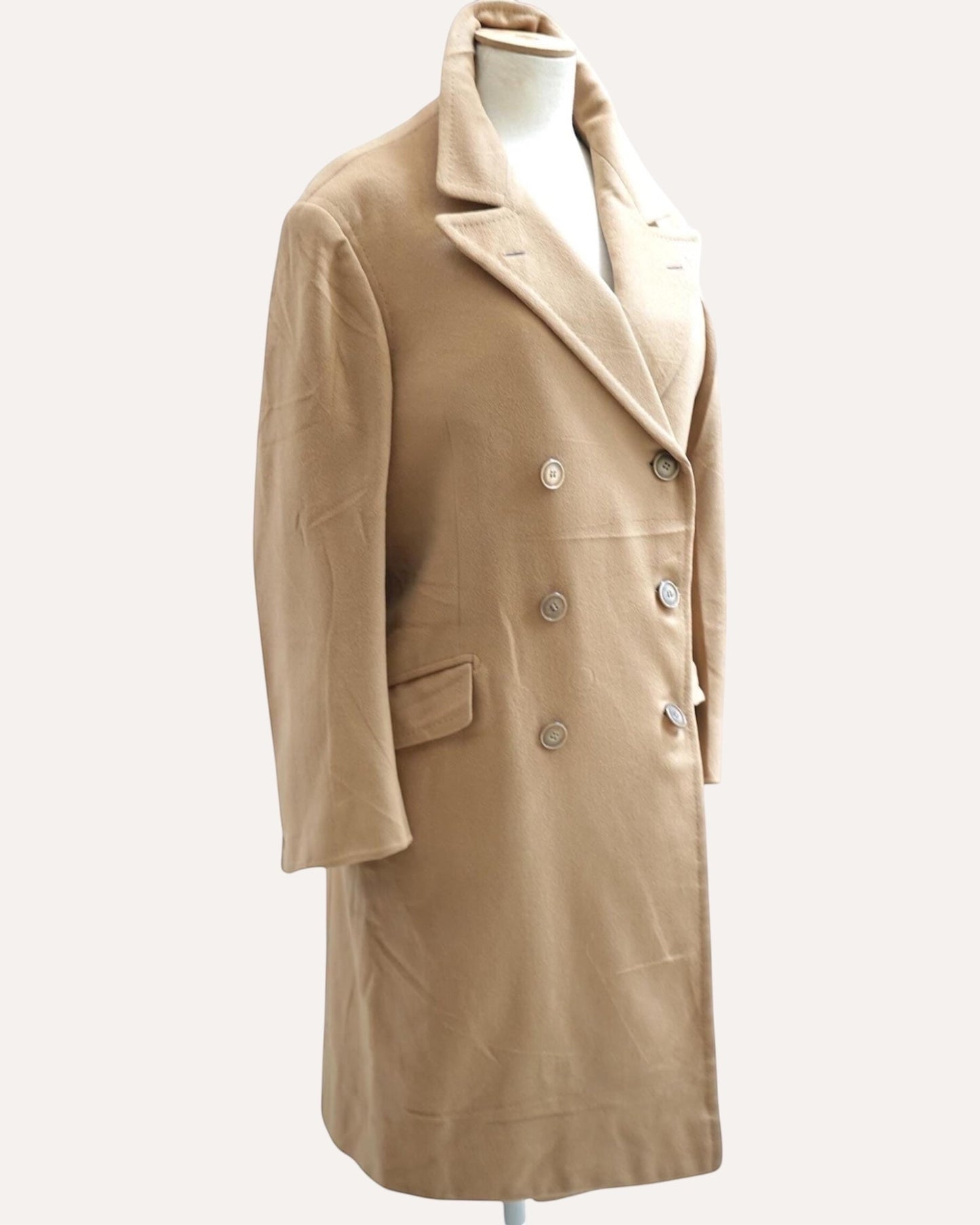 Cashmere & Wool Double-Breasted Coat