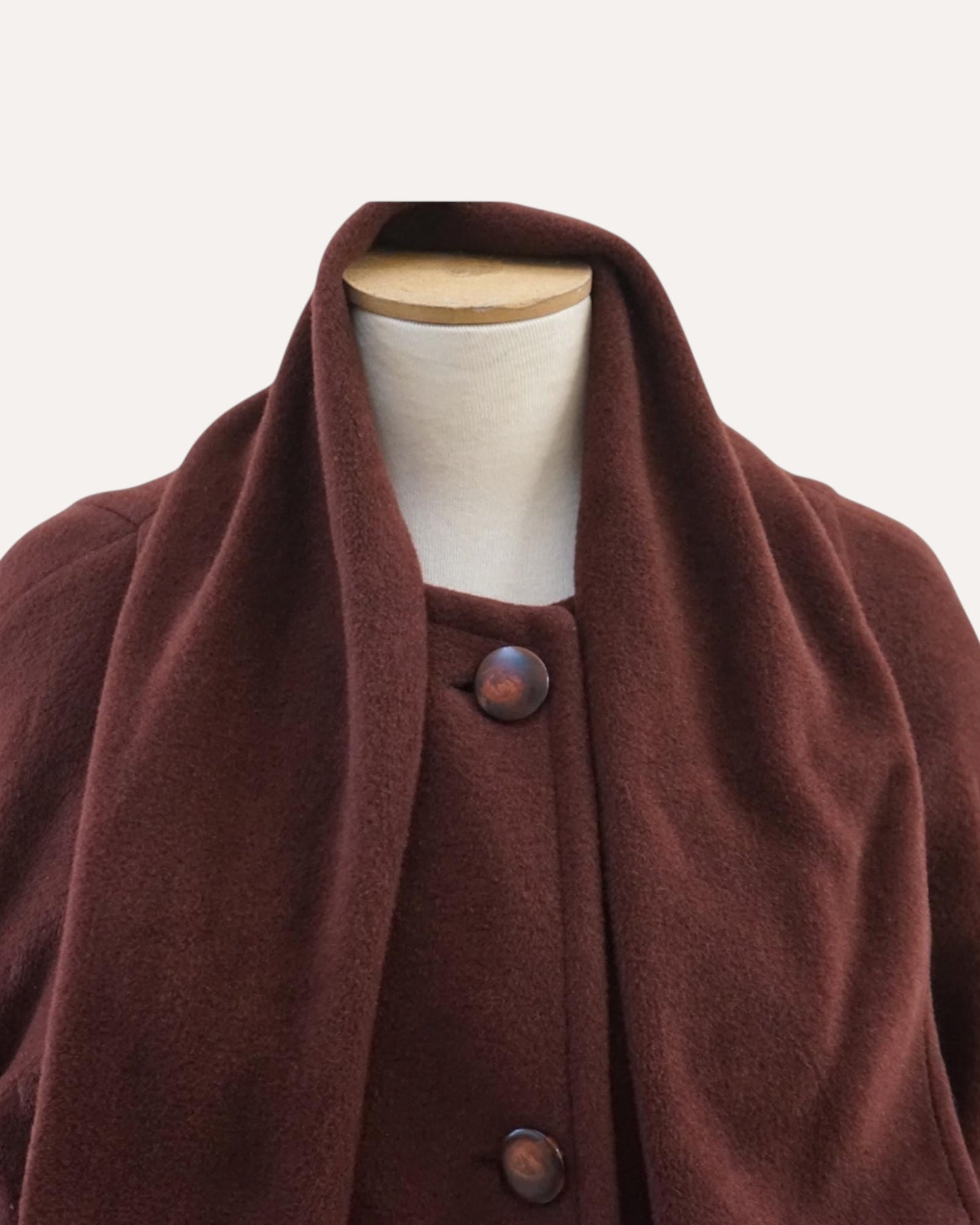 Donna Enrica Mohair & Wool Scarf-Collar Coat