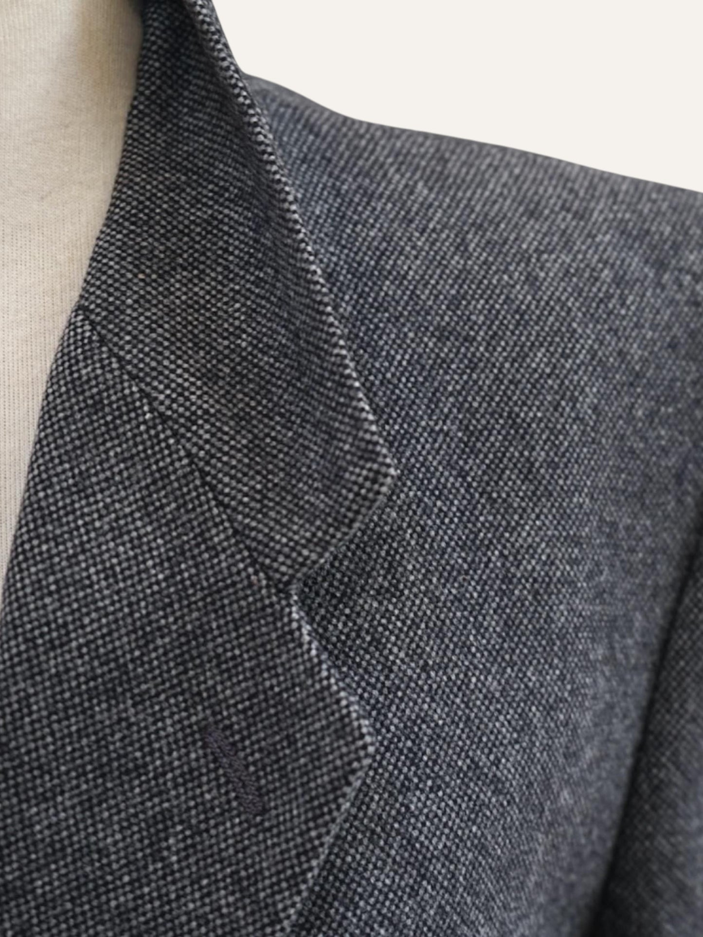 E. Thomas Worsted Wool Tweed Coat