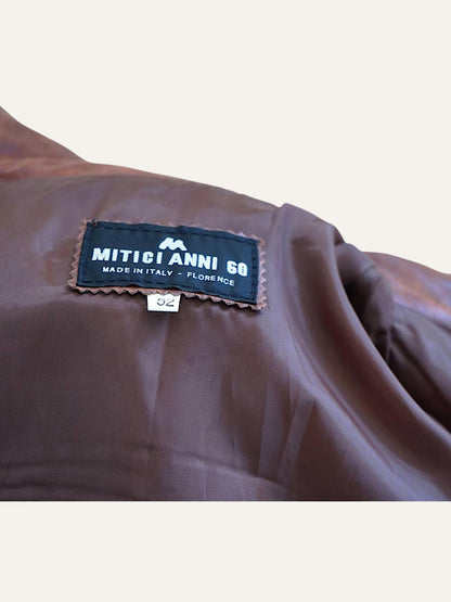 Mitici Anni Oxblood Distressed Leather Jacket