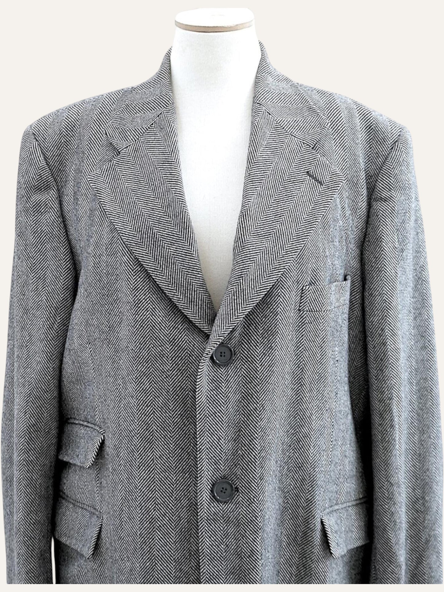 Ethomas Cashmere & Wool Herringbone Coat