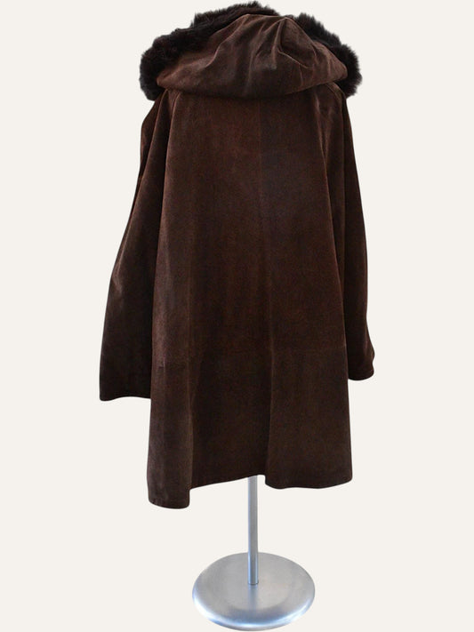 Genuine Suede Real Leather Coat