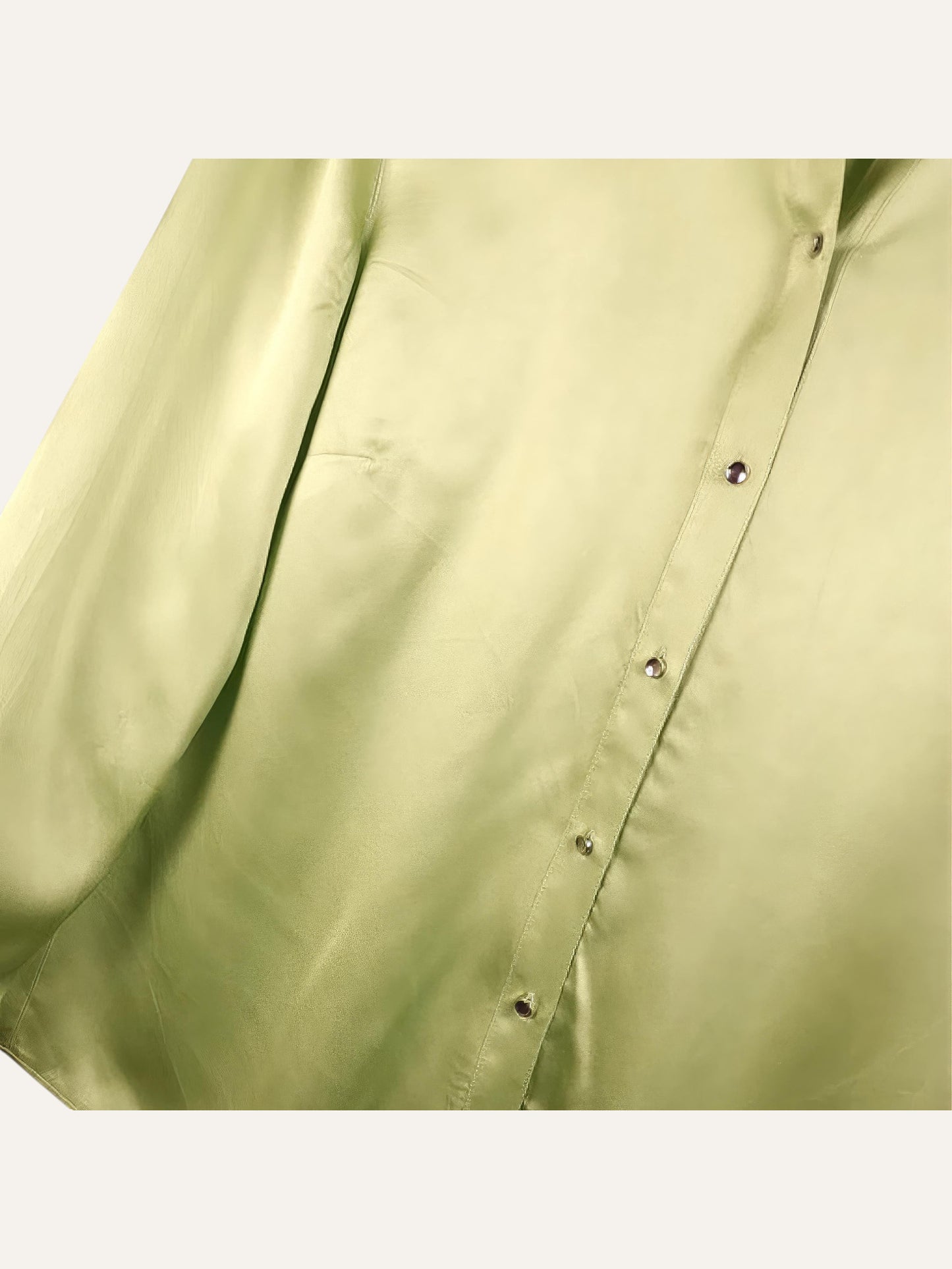 Gerry Weber Pure Silk Satin Shirt in Pistachio
