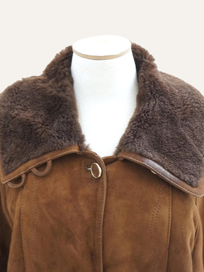Italian Shearling Swing Coat