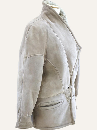 Shearling Jacket with Asymmetric Closure