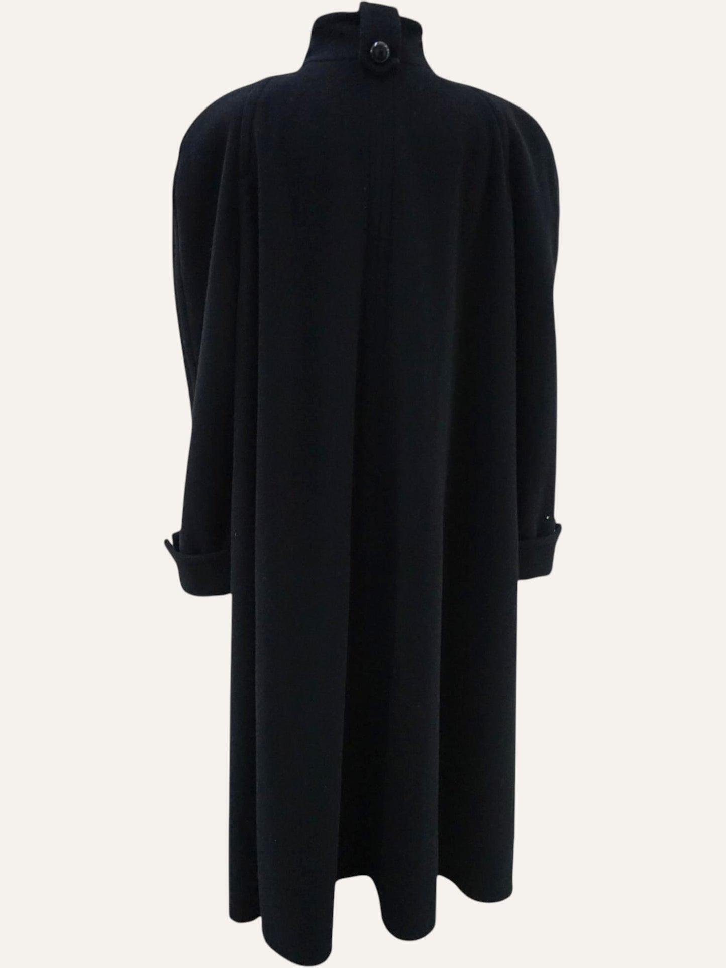 Austrian Wool Double-Breasted Cocoon Maxi Coat