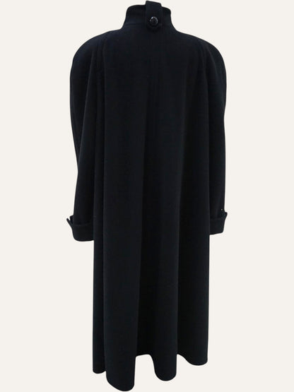 Austrian Wool Double-Breasted Cocoon Maxi Coat