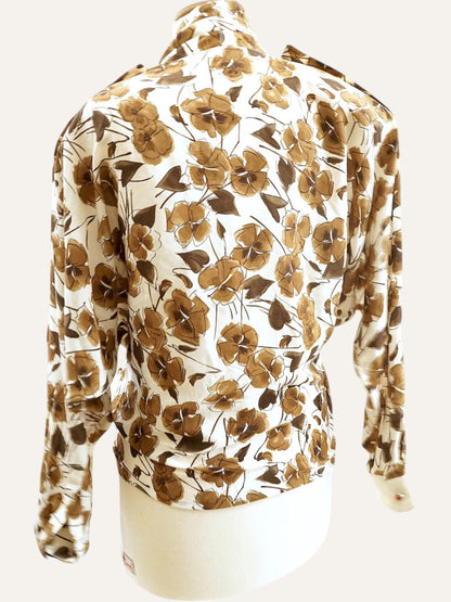 1990's Gianni Versace Floral Silk Shirt