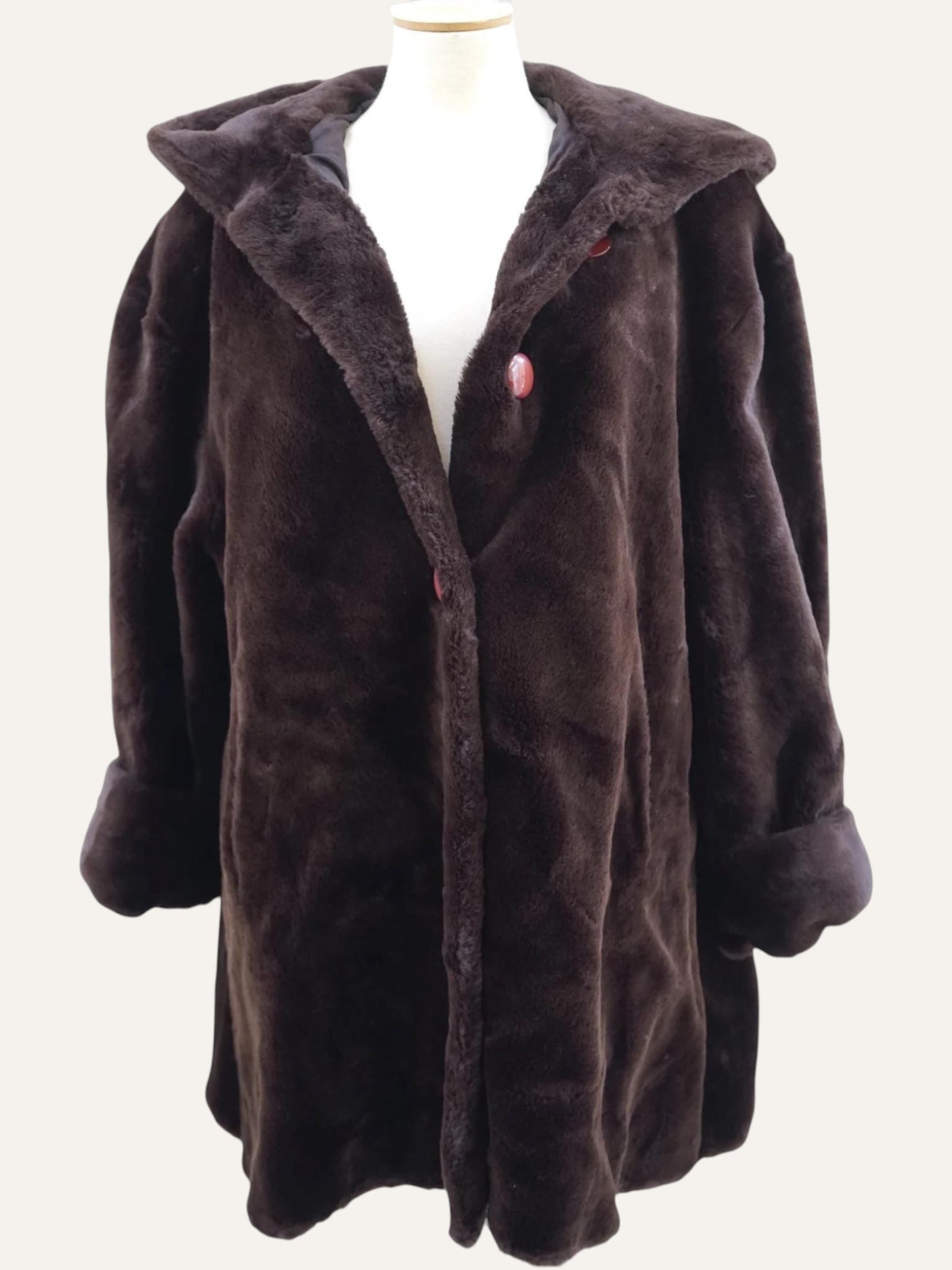 Faux Fur Hooded Coat